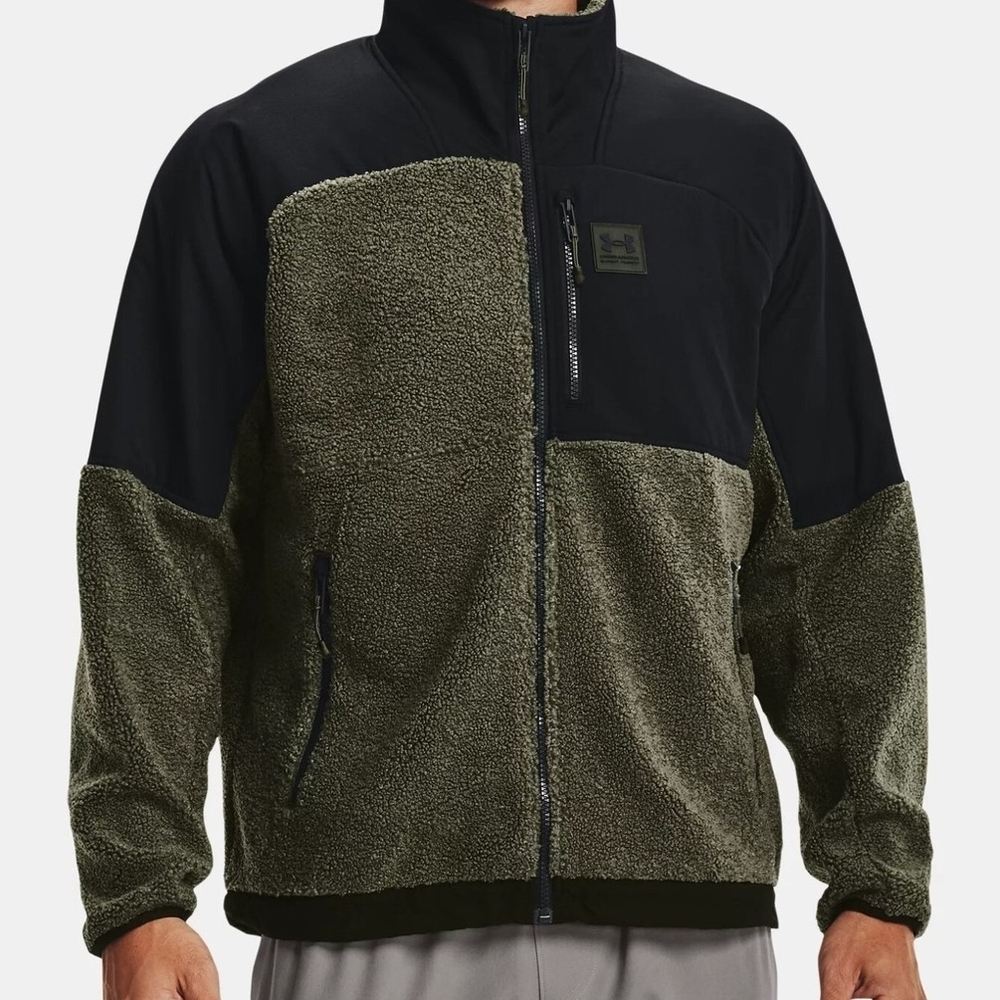 EUC Under Armour Mission Boucle Swacket Green Black 1366091-390 Men's Size Small